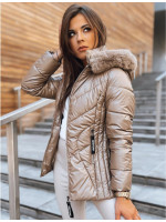 Dámska prešívaná zimná bunda HAZEL SOFT zlatá (ty3692)