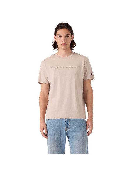 Champion SS Tee Beige Men's T-Shirt 222992 ES084 (360679)