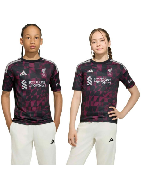 adidas Liverpool FC 26/27 Third Jersey Kids' Shirt Black and Pink KB8284 (349453)
