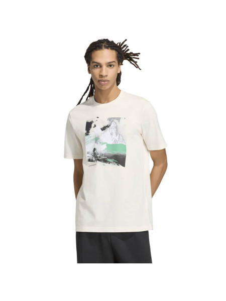 Men's adidas Memories of Sport Outdoor Graphic T-shirt Cream KC7095 (353442)