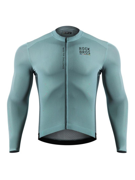 Rockbros 15120015017 ROAD TO SKY men's cycling jersey long sleeve M - gray-blue (335321)