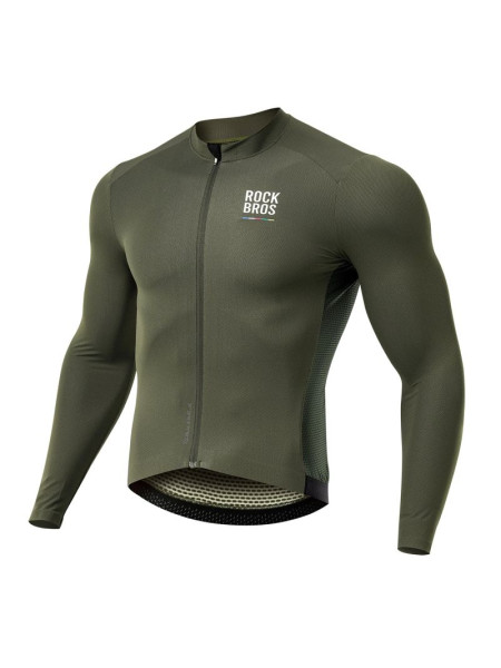 Rockbros 15220003003 ROAD TO SKY men's cycling jersey long sleeve M - green (335312)