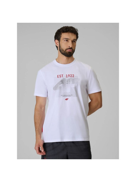 Men's regular printed T-shirt 4F 4FRSS26TTSHM4039-10S (337722)