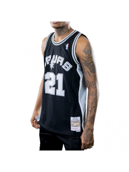 Mitchell & Ness NBA Swingman San Antonio Spurs Tim Duncan T-Shirt SMJYGS18208-SASBLCK98TDU (183546)