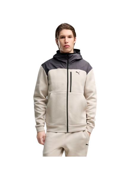 Men's Puma Tech Material Mix Full-Zip Hoodie Beige 694490 82 (356909)
