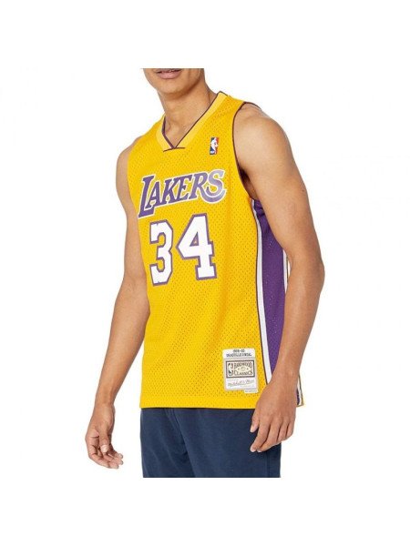 Mitchell & Ness Los Angeles Lakers NBA Swingman Home Jersey Lakers 99 Shaquille O`Neal SMJYGS18179-LALLTGD99SON (189952)