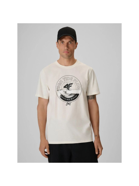 Men's regular printed T-shirt 4F 4FRSS26TTSHM4298-11S (337738)