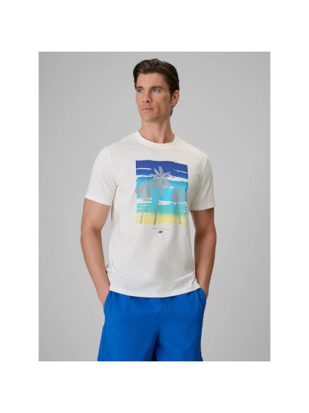 Men's regular printed T-shirt 4F 4FRSS26TTSHM4291-11S (337728)