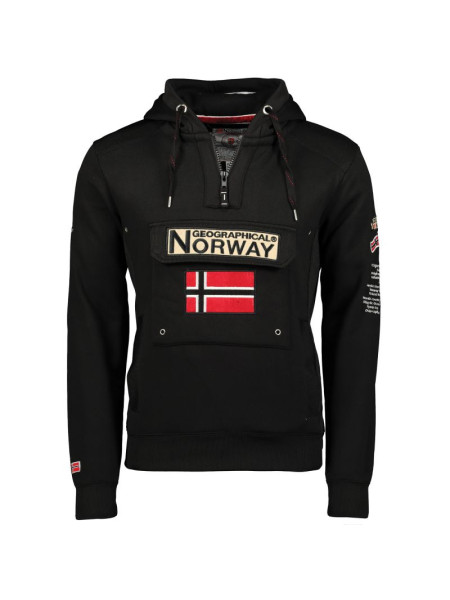 Geographical Norway GYMCLASS BLACK DB MEN 100 Men's Sports Hoodie, Black (WU4185H-GN-BLACK) (361030)