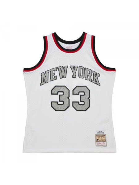Mitchell & Ness NBA Cracked Cement Swingman Jersey Knicks 1991 Patrick Ewing M TFSM5934-NYK91PEWWHIT (183437)