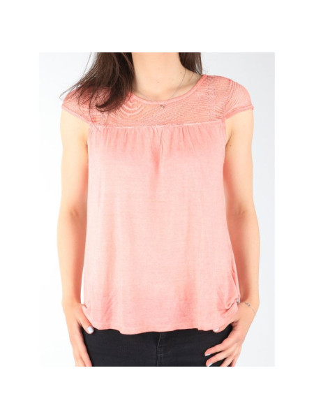 Wrangler Capsleeve Tee Coral Peach W W7337FDJX (181953)