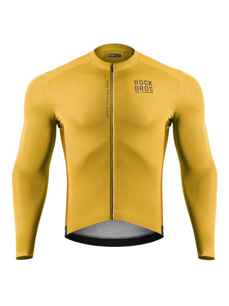 Rockbros 15120015024 ROAD TO SKY men's cycling jersey long sleeve M - yellow (335324)