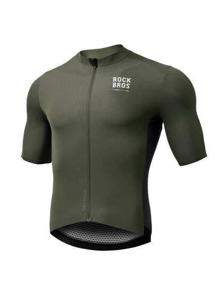 Rockbros 15220004003 ROAD TO SKY men's cycling jersey short sleeve M - green (335309)