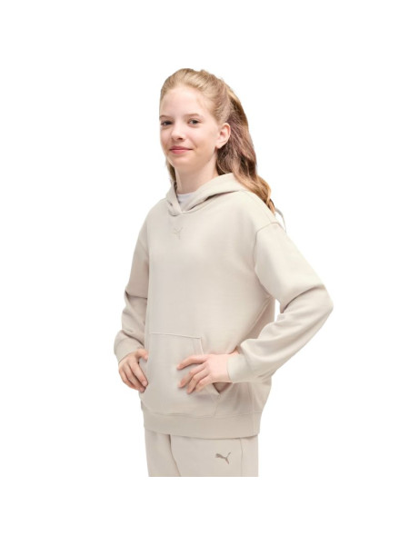 Kids' Puma ESS Centered Cat Logo Relaxed Hoodie beige 692973 82 (369993)