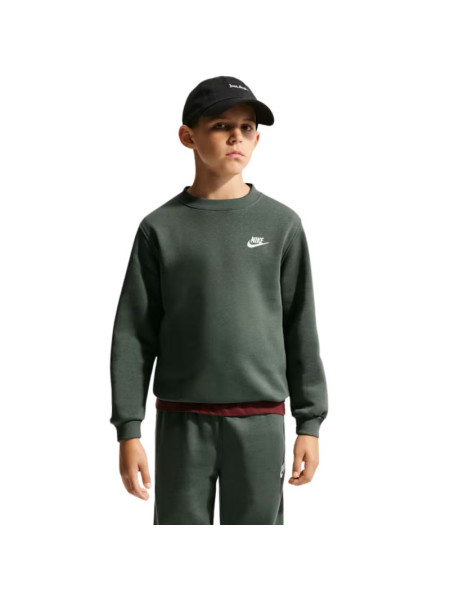 Nike Sportswear Club Fleece Kids' Sweatshirt, Dark Green FD3006 305 (369723)