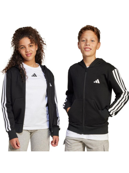 adidas Essentials Full-Zip Kids' Sweatshirt Black and White JD6494 (243935)