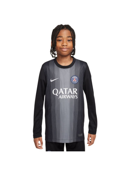 Nike PSG Goalkeeper Stadium 2025/26 Kids' Jersey Black HJ5267 010 (363105)
