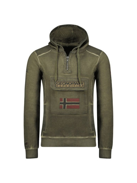 Geographical Norway Gymclass EO Tiedye Badge sweatshirt M WU8270H-GNO-KAKI (222337)