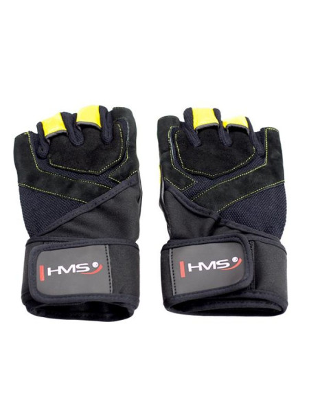 Black / Yellow HMS RST01 gym gloves XL (46850)