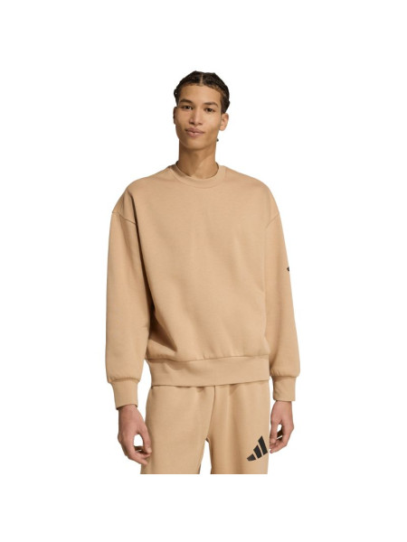 Men's adidas Essentials Loose Fit 3 Bar Logo Beige Sweatshirt JX5668 (243148)