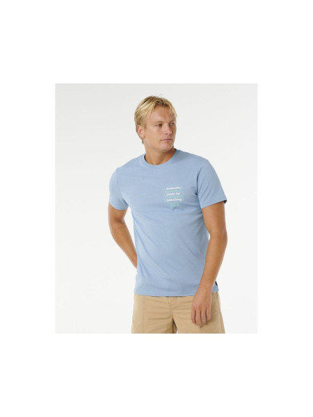 Men's RIP CURL Vaporcool Search 3 Stacks Tee Blue (342630)