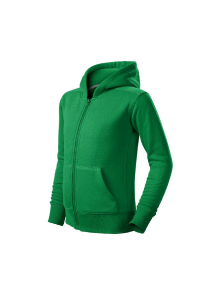 Children's Trendy Zipper Sweatshirt (Grass Green) (233966)