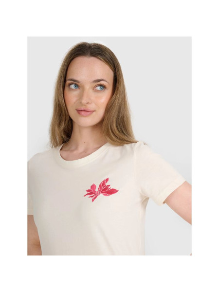 Women's regular printed T-shirt 4F 4FRSS25TTSHF2693-11S (239919)