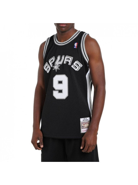 Mitchell & Ness San Antonio Spurs NBA Swingman Jersey Spurs 2001 Tony Parker M SMJYLG19018-SASBLCK01TPA (184563)