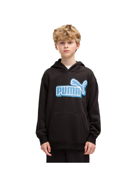 Puma Ess Logo Lab Relaxed Hoodie for Kids, black, 694674 01 (369994)