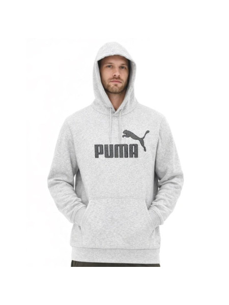 Puma men's gray fashionable cotton kangaroo sports hoodie (248953)