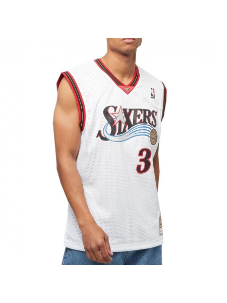 Mitchell & Ness NBA Swingman Home Jersey 76ERS 00 Allen Iverson M SMJYGS18200-P76WHIT00AIV (183510)