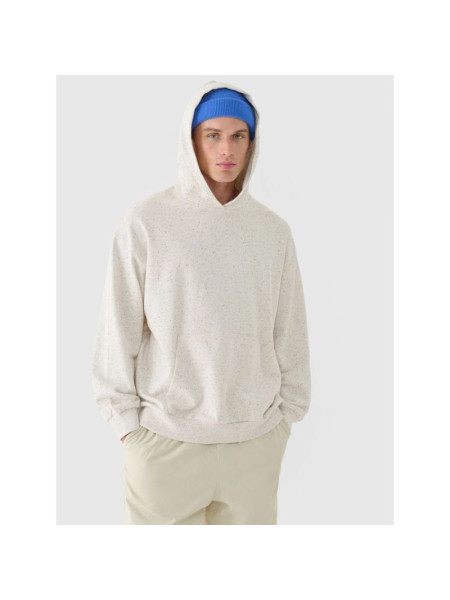 Men's sweatshirt with hood, open, 4F 4FWAW24TSWSM1310-11S (260698)
