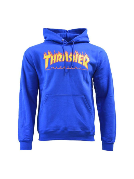 Men's Thrasher Flame Logo Hooded Royal Blue Hoodie - 144839 (265070)