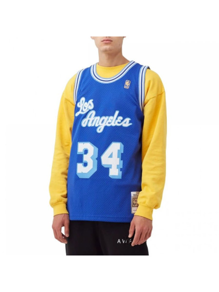Mitchell & Ness NBA Swingman Los Angeles Lakers Shaquille O'Neal M T-shirt SMJYAC18013-LALROYA96SON (184576)