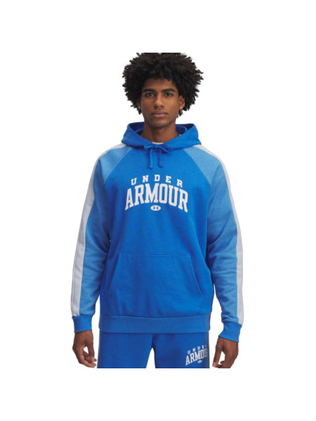 Men's Under Armour Rival Fleece Colorblock Hoodie Blue 6003958 402 (269169)
