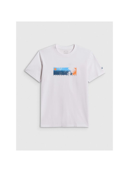 Men's regular printed T-shirt 4F 4FWSS26TTSHM3335-10S (332459)