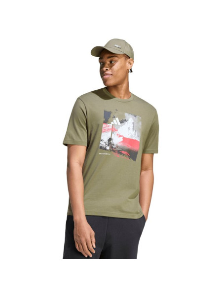 Men's adidas Memories of Sport Outdoor Graphic T-shirt khaki KC7098 (335793)