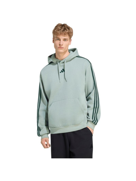 Men's adidas Essentials 3-Stripes Fleece Hoodie light green KY4172 (366229)