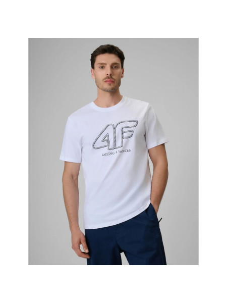 Men's regular T-shirt with 4F logo 4FRSS26TTSHM3999-10S (322677)