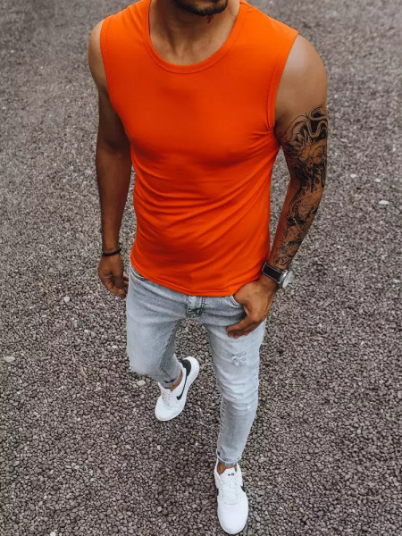 Jednofarebné pánske tielko Orange (rx4919)