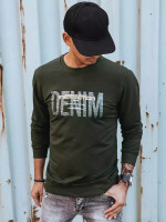 Pánska mikina s potlačou khaki (bx5358)