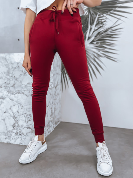 Dámske tepláky FITS vínové (uy0206z)