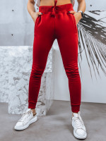 Červené dámske tepláky FITS (uy0537z)