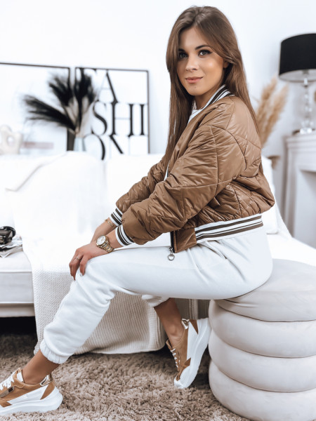 Dámska bunda BOMBER camel (ty3431)