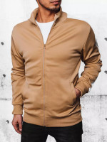 Pánska mikina khaki na zips (bx5564)