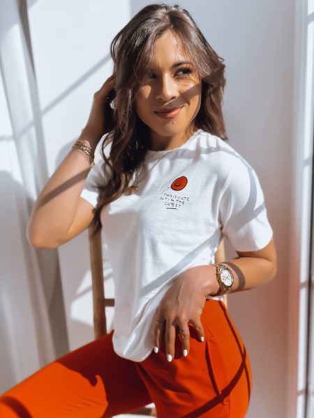 THE CUTEST dámske tričko ecru (ry2158)