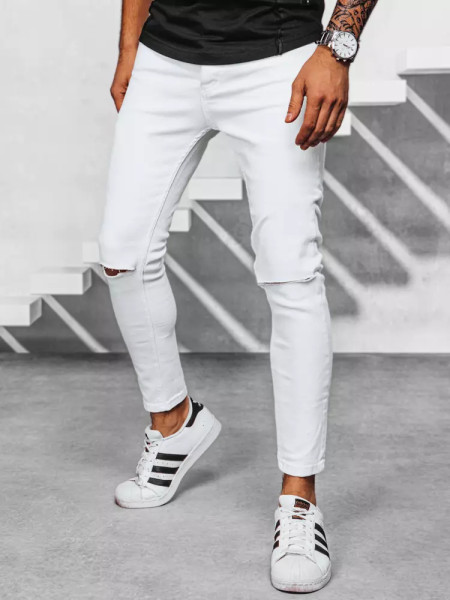 Pánske džínsové nohavice White (ux3922)