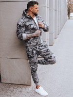 Pánska tmavošedá camouflage tepláková súprava (ax0623z)