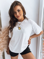 Dámske tričko s nášivkou MIA ROSE ecru (ry2254)