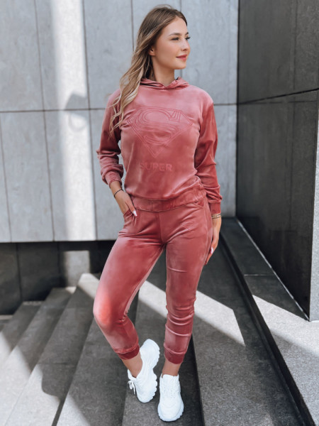 Dámsky ružový velúrový set Vogue Velor (ay0877)